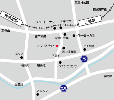オフィスハット地図